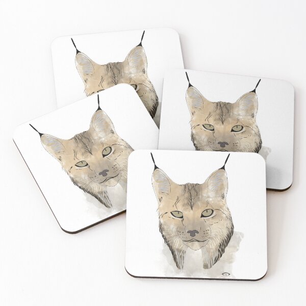 Item preview, Iberian lynx head realistic digital illustration designed and sold by CreandoLios.