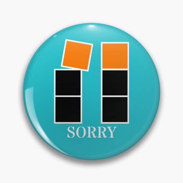 Item preview, Sorry - Black and orange blocks designed and sold by RainbowWordLand.