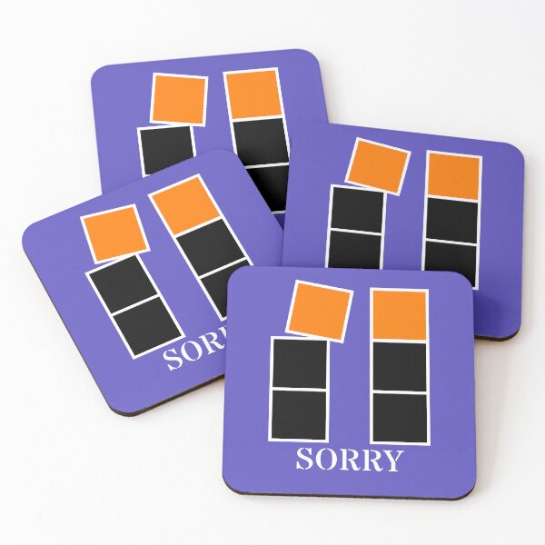 Item preview, Sorry - Black and orange blocks designed and sold by RainbowWordLand.