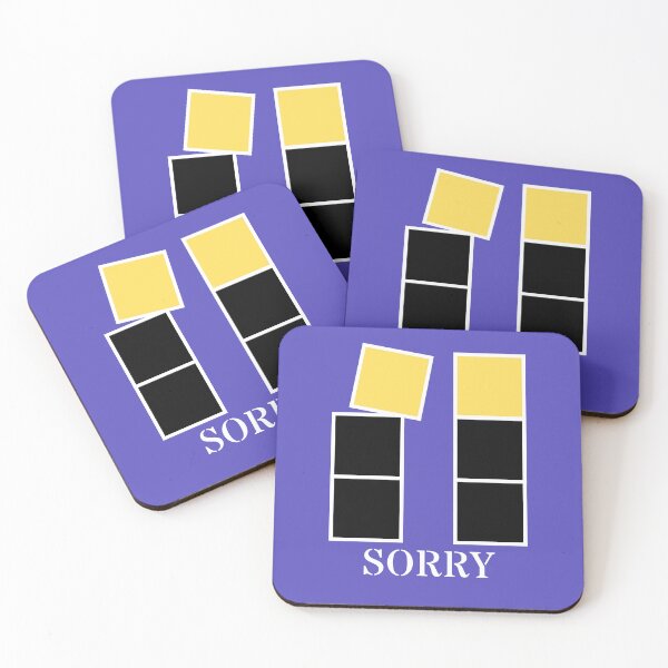 Item preview, Sorry - Black and yellow blocks designed and sold by RainbowWordLand.