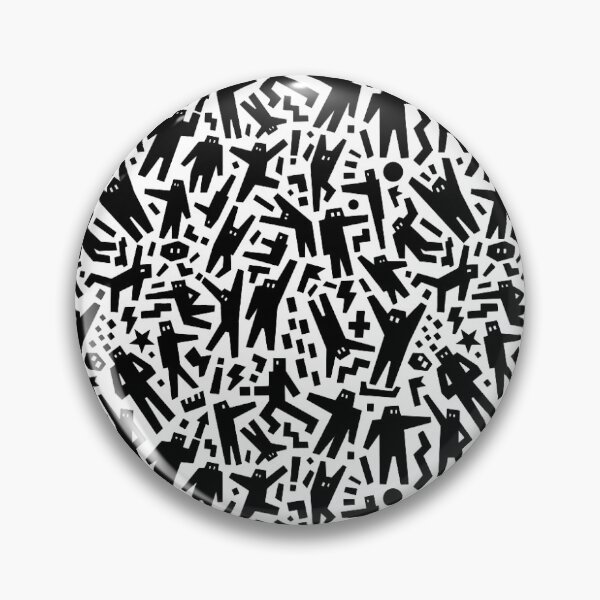 Item preview, Black and white robot repeating patterns designed and sold by LeGrizou.