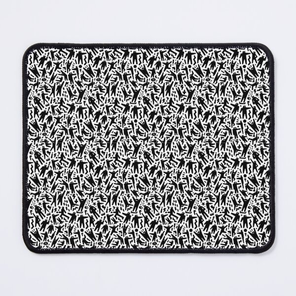 Item preview, Black and white robot repeating patterns designed and sold by LeGrizou.