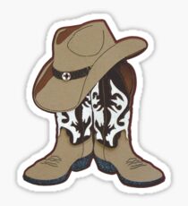 Country Time Boots and Hat Sticker