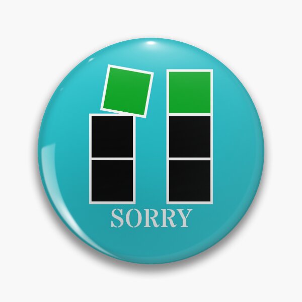 Item preview, Sorry - Black and green blocks designed and sold by RainbowWordLand.