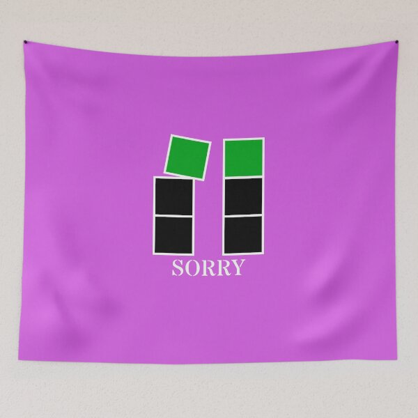 Item preview, Sorry - Black and green blocks designed and sold by RainbowWordLand.