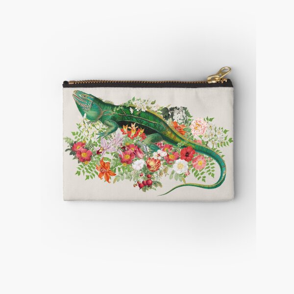Item preview, Ornate Iguana And Beautiful Decorative Cascading Flowers designed and sold by TrulyEpoque.