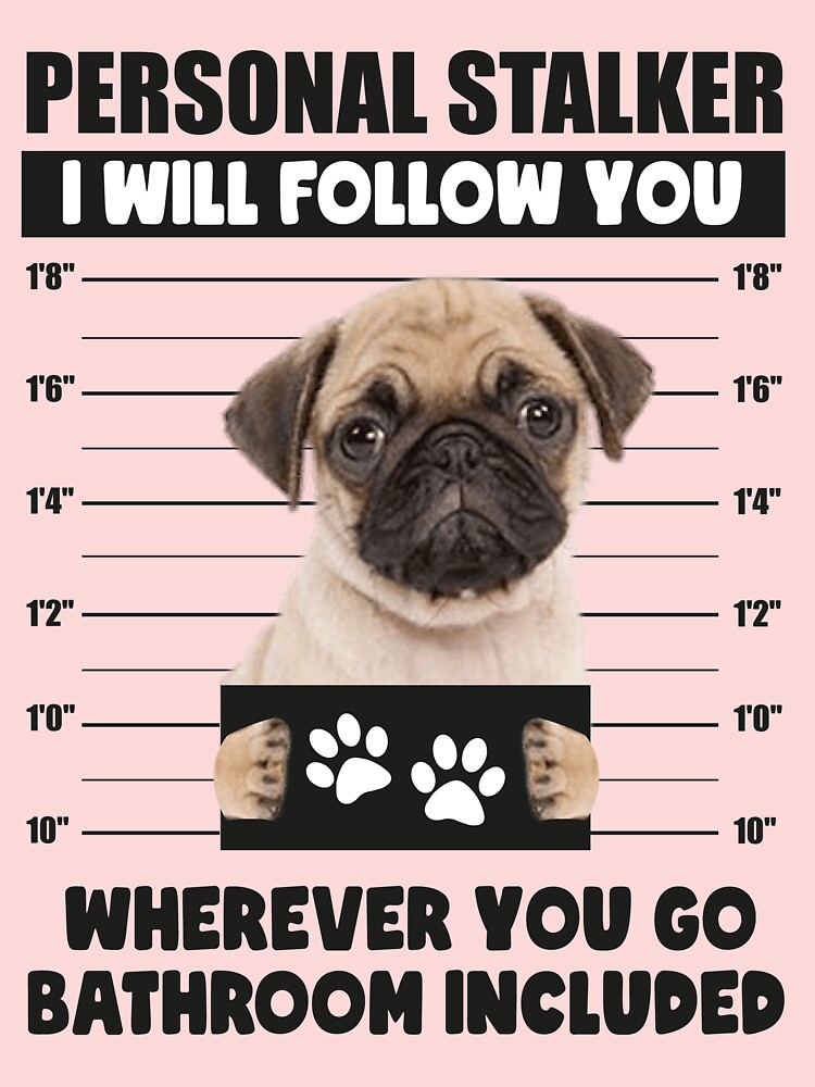 Funny Pug Puppy Sayings Personal Stalker Dog Pug Pug Owner Gifts National Pug Day Gift Ideas Baby One Piece for Sale by PRINTED Redbubble