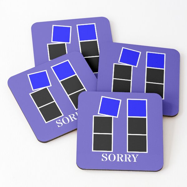 Item preview, Sorry - Black and blue blocks designed and sold by RainbowWordLand.