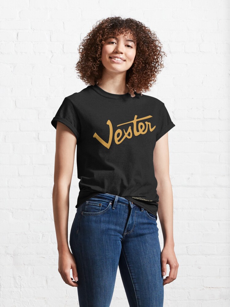 Thumbnail 4 of 7, Classic T-Shirt, Vester guitars logo (A) designed and sold by Regal-Music.