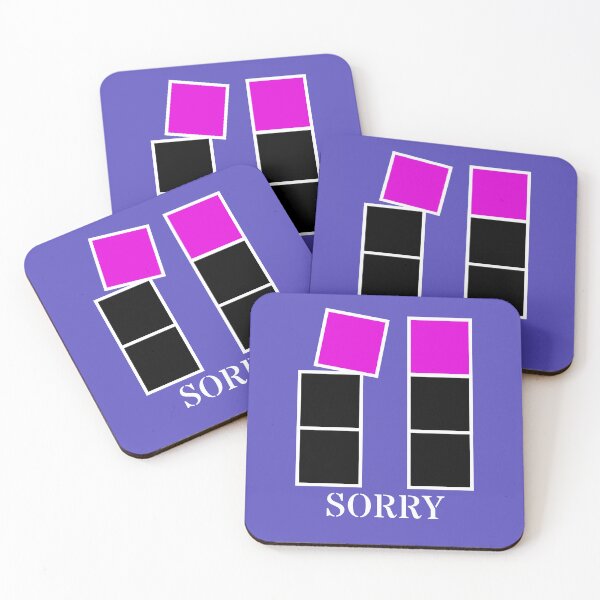 Item preview, Sorry - Black and violet blocks designed and sold by RainbowWordLand.