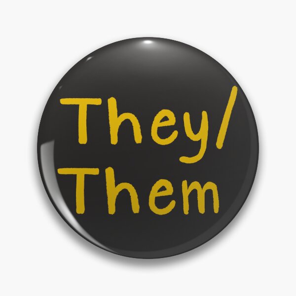 Item preview, Black They/Them (Yellow Text) designed and sold by Smoltsuki.