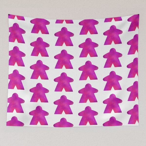 Item preview, Hot Pink Space Sky Stars Meeple | Board Game Fan designed and sold by Zab Butler Design.