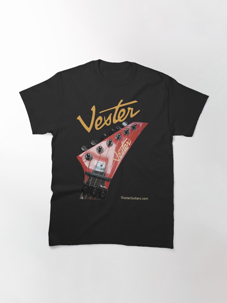Thumbnail 2 of 7, Classic T-Shirt, Copy of Vester guitars logo (headstock crvena ) designed and sold by Regal-Music.