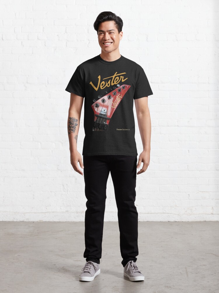 Thumbnail 3 of 7, Classic T-Shirt, Copy of Vester guitars logo (headstock crvena ) designed and sold by Regal-Music.