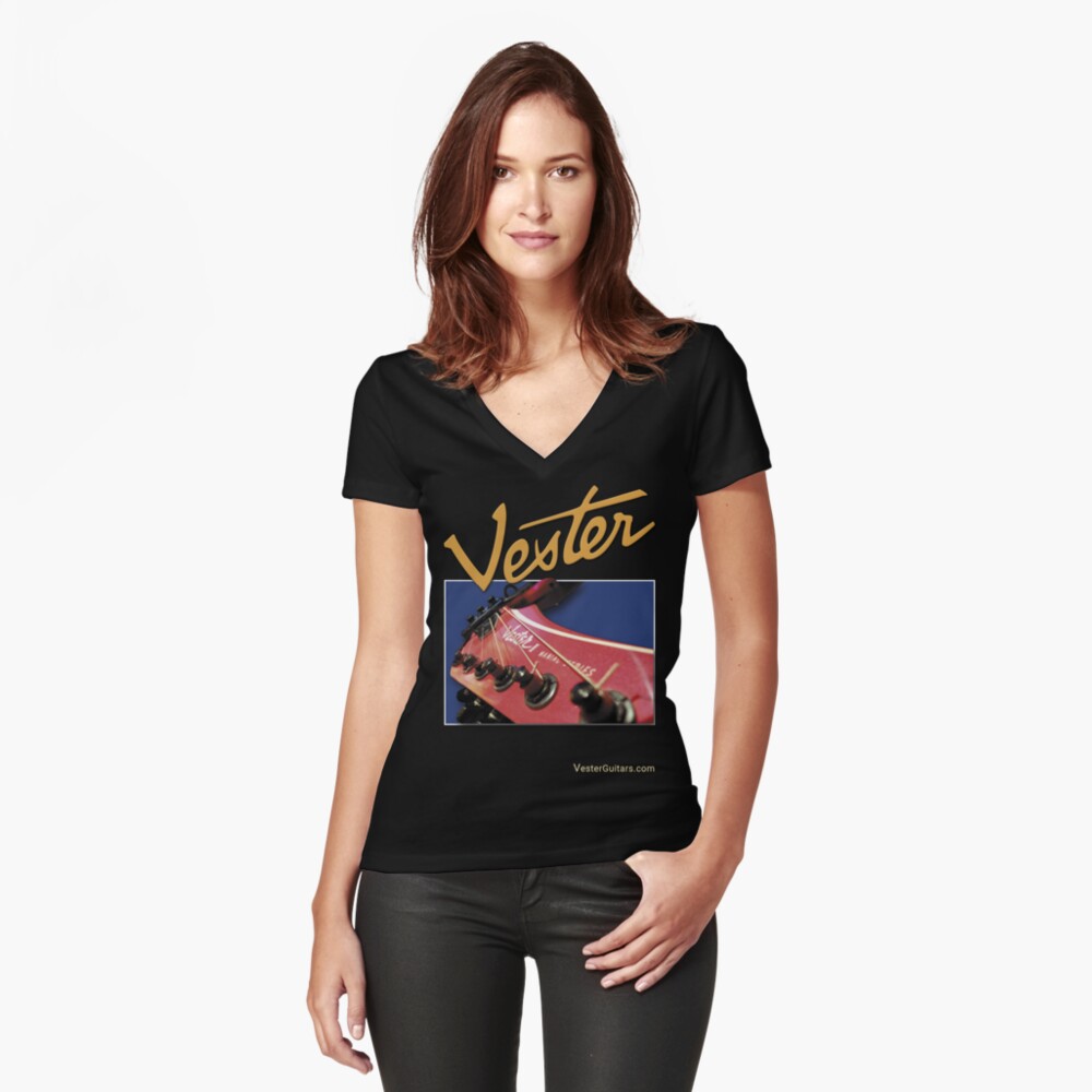 Item preview, Fitted V-Neck T-Shirt designed and sold by Regal-Music.