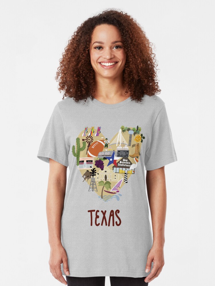 Alternate view of I Love Texas Southern Merch Slim Fit T-Shirt