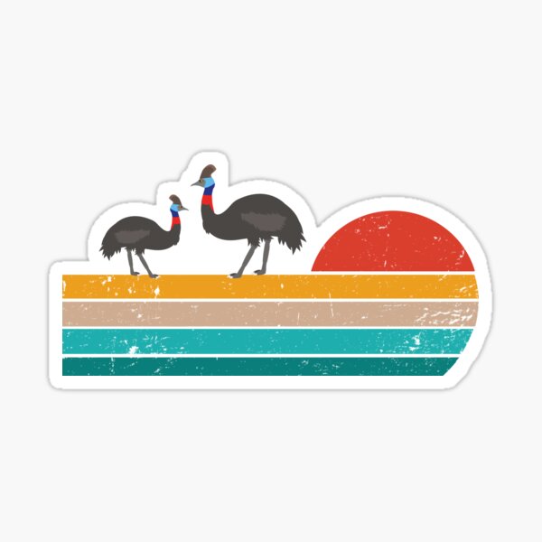 Item preview, Retro Cassowaries for Cassowary Lovers designed and sold by eternallygifted.