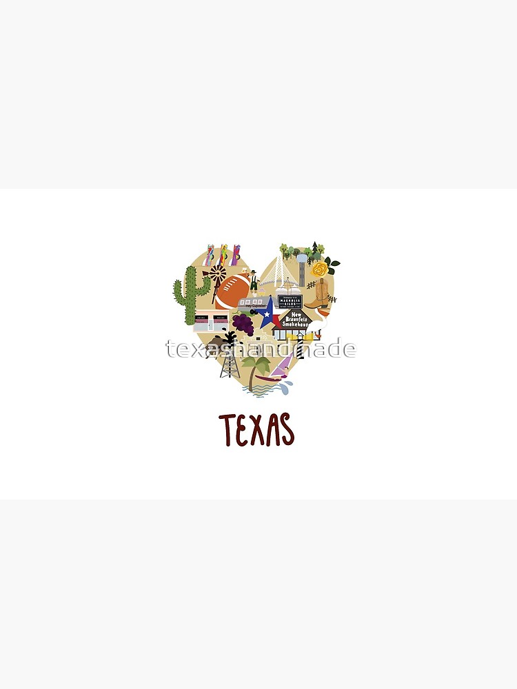I Love Texas Southern Merch by texashandmade