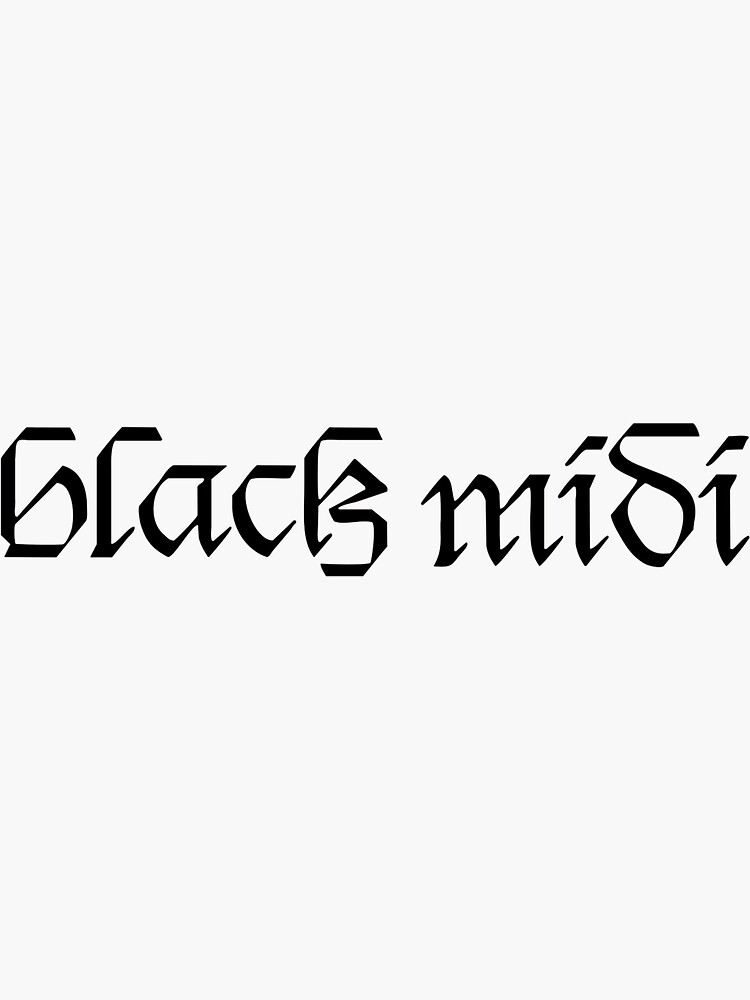 "Black Midi Logo" Sticker for Sale by fearthevoices Redbubble