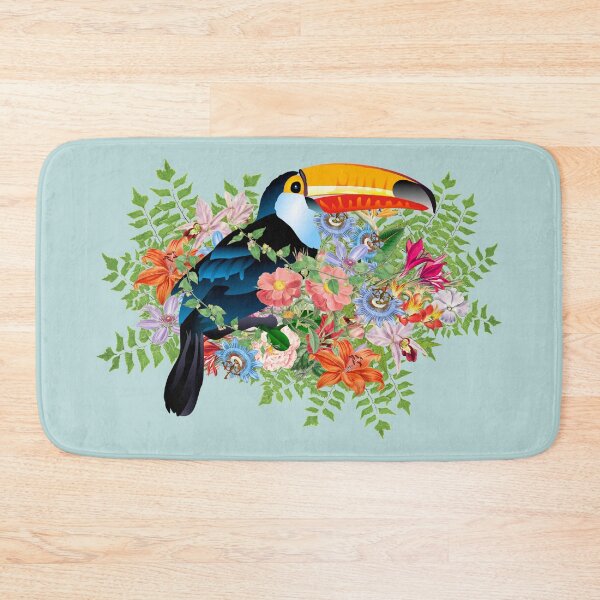 Item preview, Ornate Toucan And Beautiful Decorative Cascading Flowers designed and sold by TrulyEpoque.