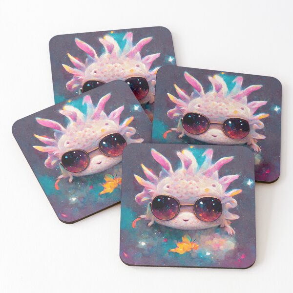 Item preview, Axolotl Wearing Sunglasses in Space designed and sold by MythicPrompts.