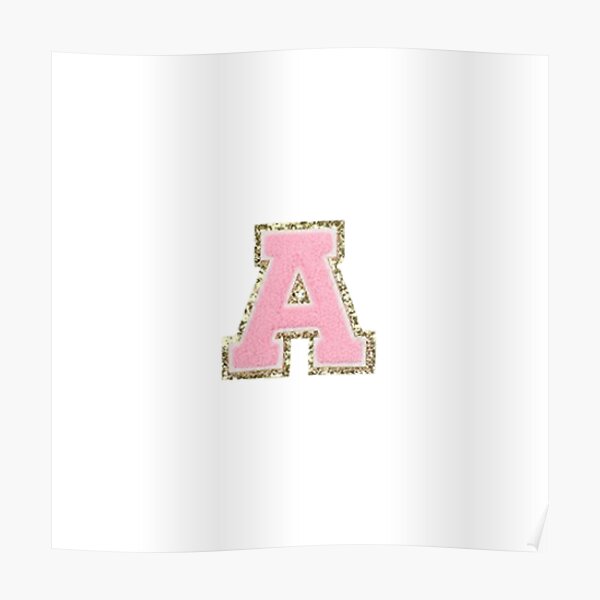 Preppy Pink Varsity Letter A Poster For Sale By Corsiglia Redbubble 9878