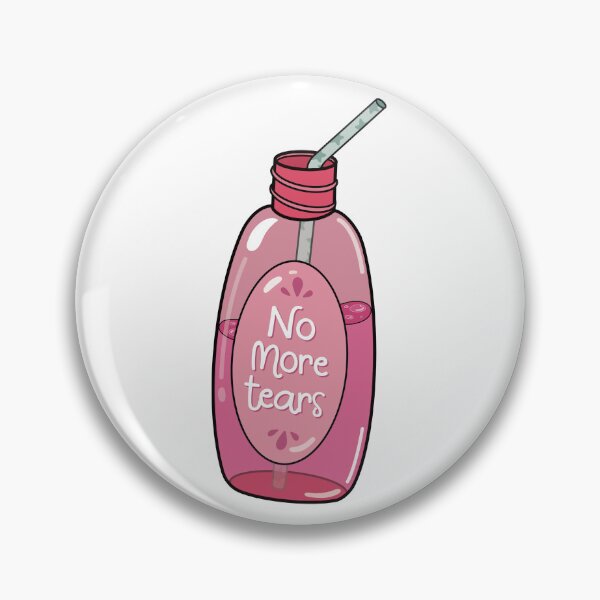 Item preview, Drinking No More Tears Shampoo Juice, Hot Pink Design with Turquoise Straw & Stars designed and sold by Dazzline Designs.