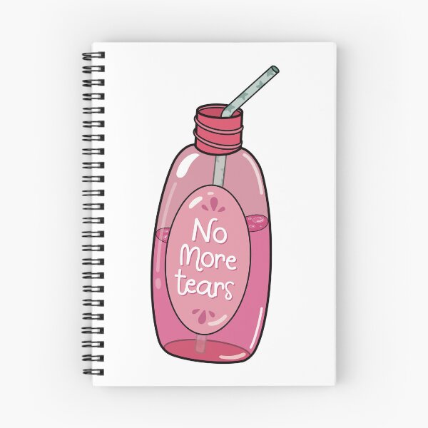 Item preview, Drinking No More Tears Shampoo Juice, Hot Pink Design with Turquoise Straw & Stars designed and sold by Dazzline Designs.