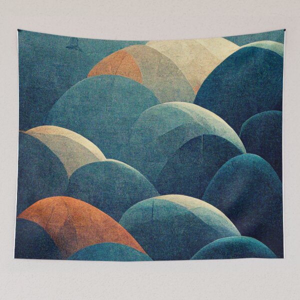 Item preview, Pattern - Abstract whales in the sky - whale watching designed and sold by ontano.