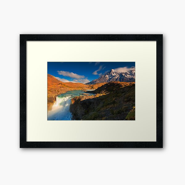 Thunderous water Framed Art Print