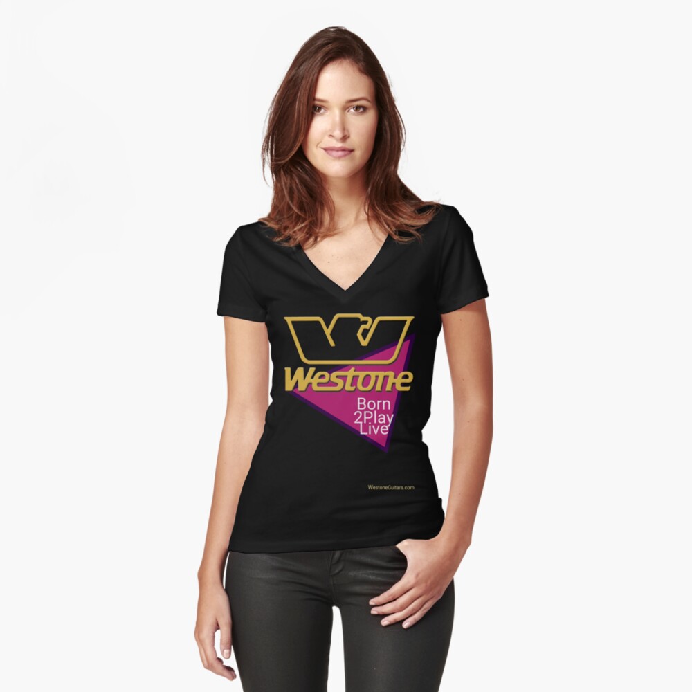Item preview, Fitted V-Neck T-Shirt designed and sold by Regal-Music.