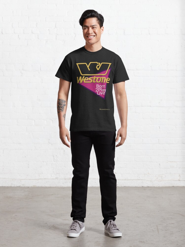 Thumbnail 3 of 7, Classic T-Shirt, Westone guitars logo (D) designed and sold by Regal-Music.