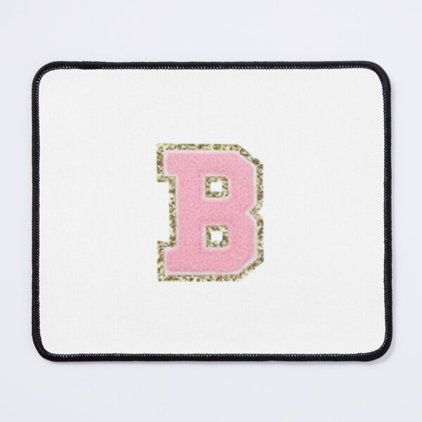 Item preview, Preppy Pink Varsity letter B designed and sold by Gracie’s Gold.