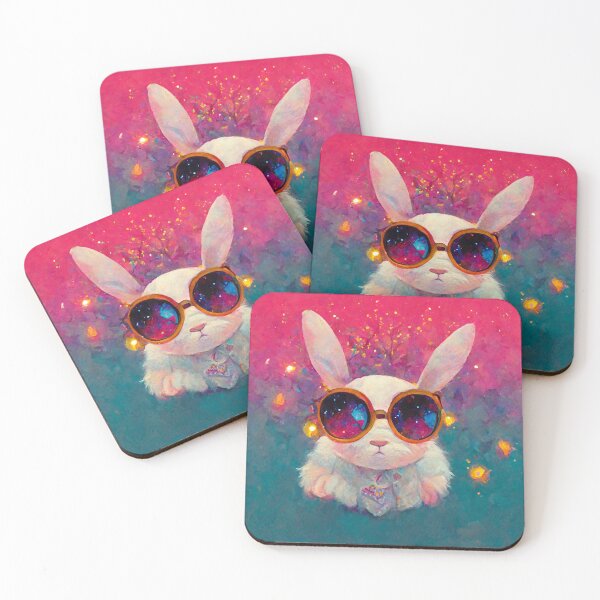 Item preview, Rabbit Wearing Sunglasses in Space designed and sold by MythicPrompts.
