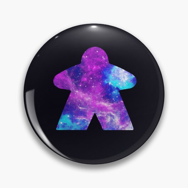 Item preview, Purple and Sky Blue Space with Galaxy Stars Meeple | Board Game Fan designed and sold by Zab Butler Design.
