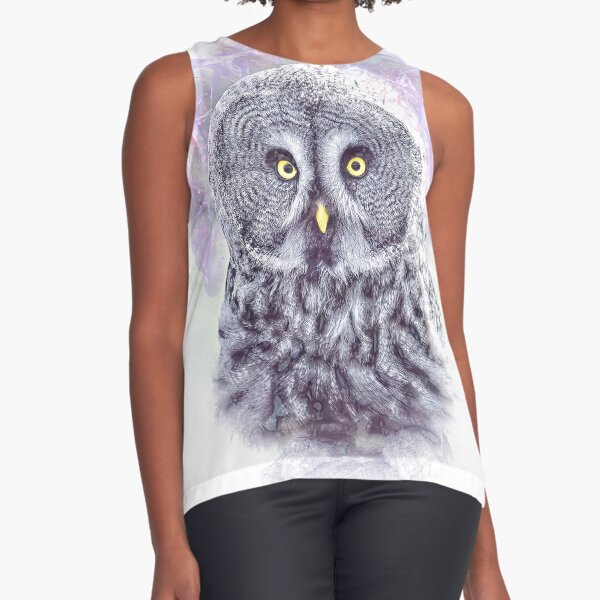 Great Grey Owl Sleeveless Top
