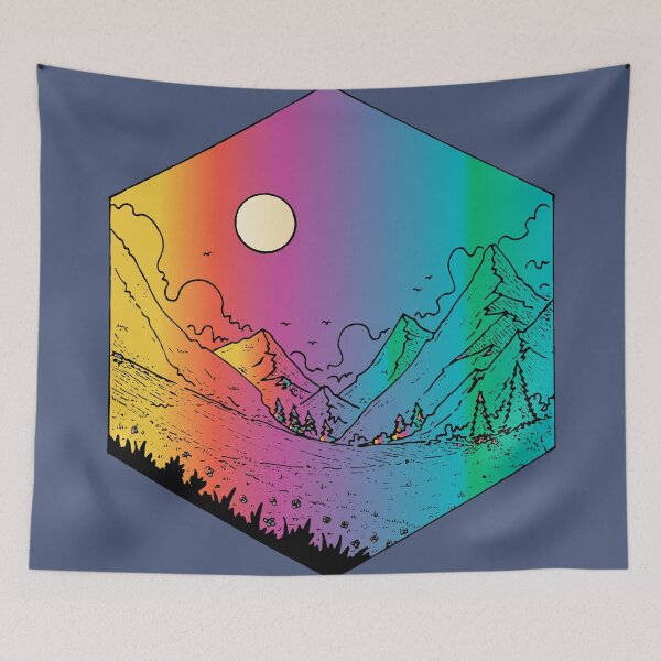 Item preview, colorful mountain sunset designed and sold by XXgooddeedXX.