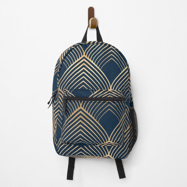 Item preview, Navy and Gold Geo Art Deco Pattern designed and sold by Blue-Banana.