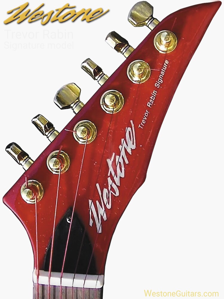 Thumbnail 3 of 3, Sticker, Westone guitars Trevor Rabin signature headstock logo designed and sold by Regal-Music.