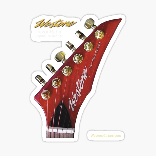 Westone guitars Trevor Rabin signature headstock logo Sticker