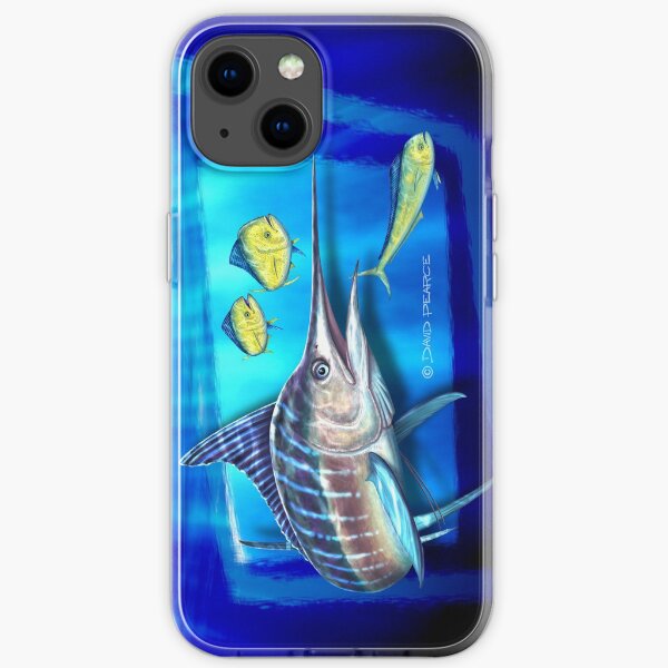 Striped Marlin & Dolphin fish iPhone Soft Case