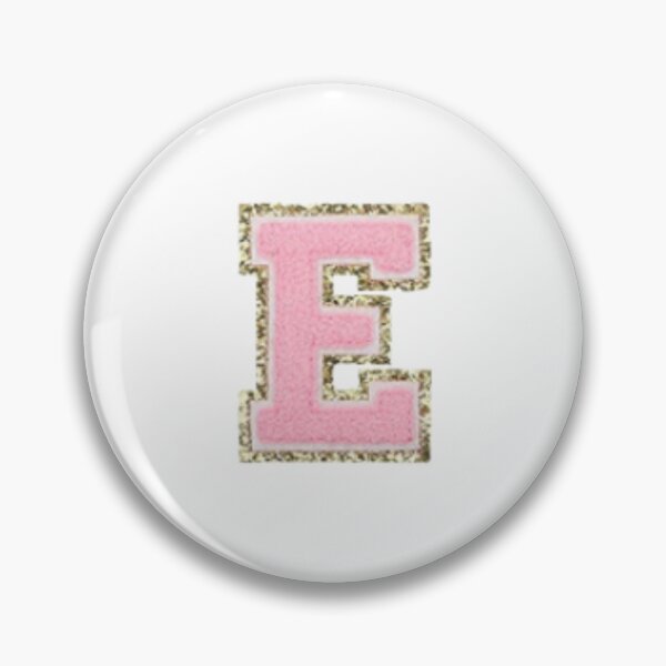 Item preview, Preppy Pink Varsity letter E designed and sold by Gracie’s  Gold.