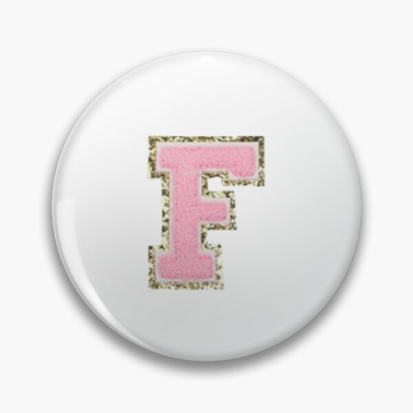 Item preview, Preppy Pink Varsity letter F designed and sold by Gracie’s  Gold.