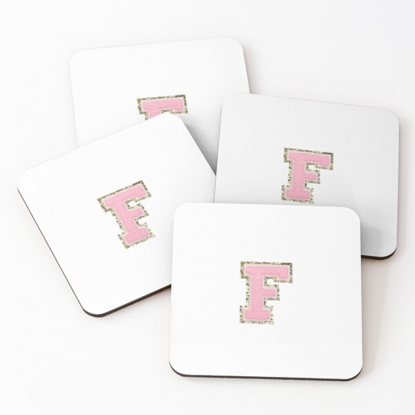 Item preview, Preppy Pink Varsity letter F designed and sold by Gracie’s  Gold.