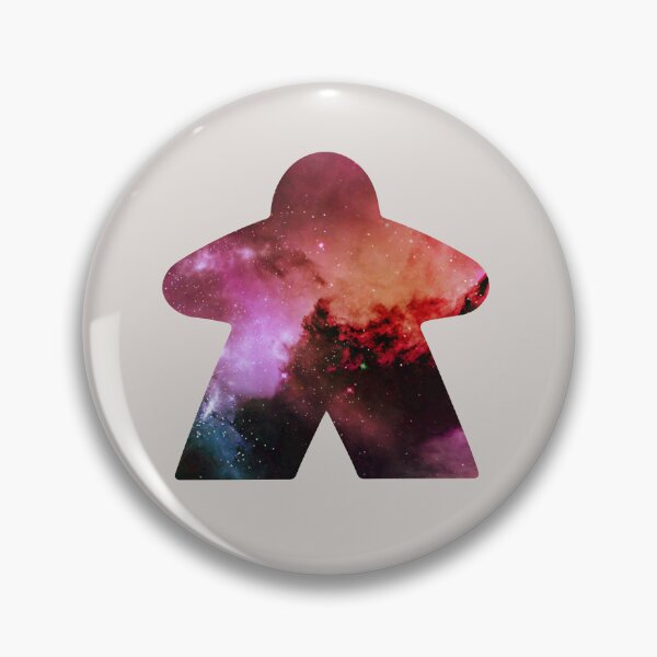 Item preview, Red and Orange Space and Stars Meeple | Board Game Fan designed and sold by Zab Butler Design.