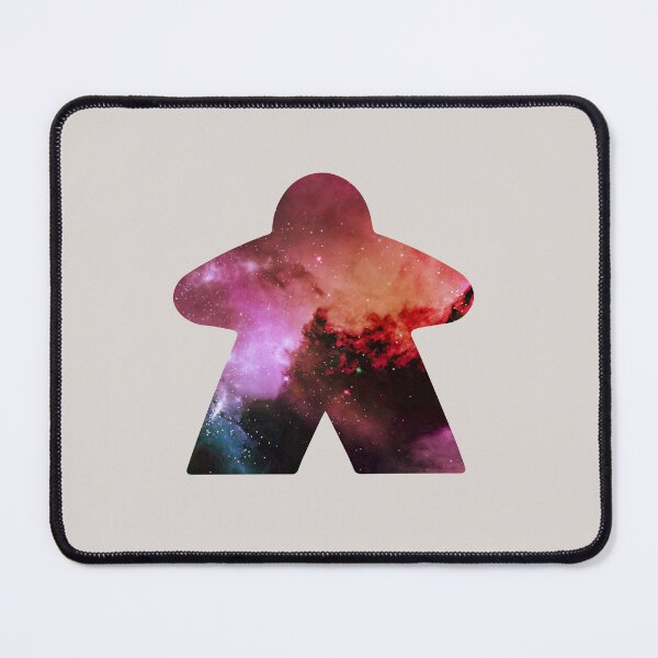 Item preview, Red and Orange Space and Stars Meeple | Board Game Fan designed and sold by Zab Butler Design.