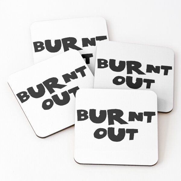 Item preview, Burnt Out Text Monochrome White designed and sold by Meepuruproject.
