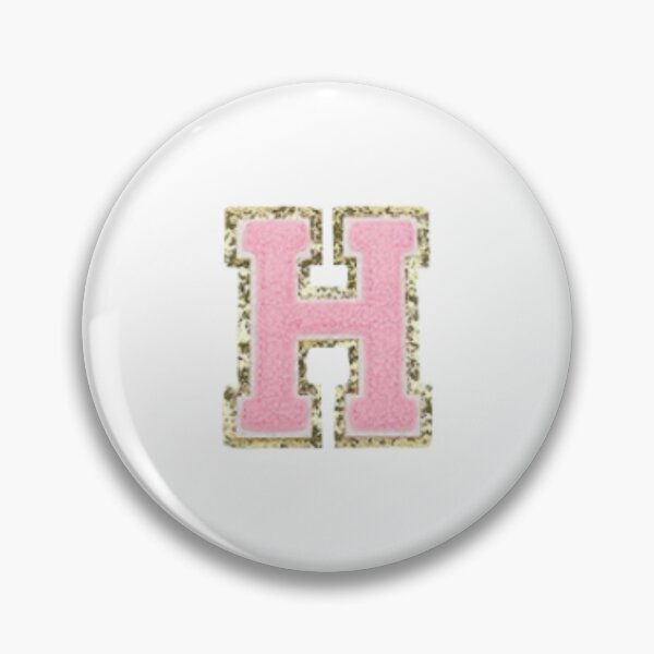 Item preview, Preppy Pink Varsity letter H designed and sold by Gracie’s  Gold.