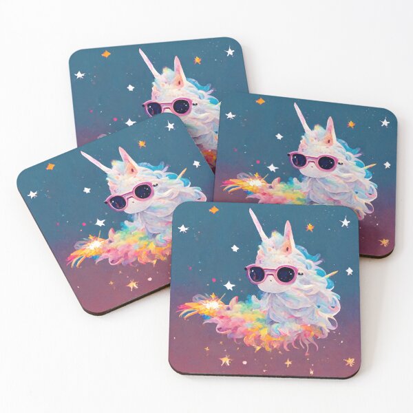 Item preview, Unicorn Wearing Sunglasses in Space designed and sold by MythicPrompts.
