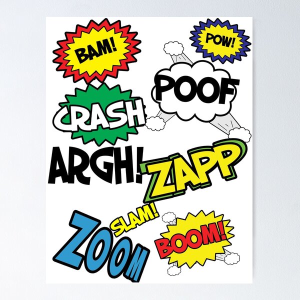 Comic Sound Effect Posters for Sale | Redbubble